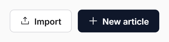 Import and New article buttons